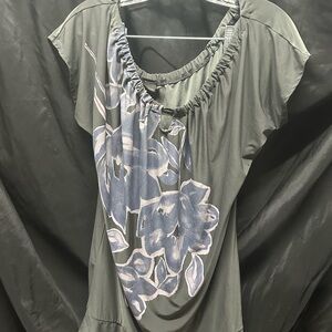 The Limited Gray Floral Women's Blouse